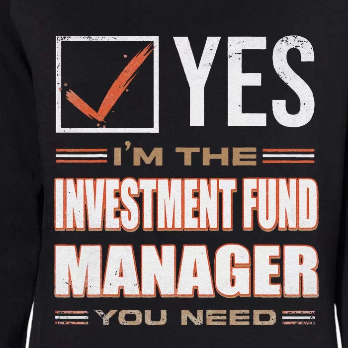 Retro Profession IM The Investment Fund Manager Womens California Wash Sweatshirt