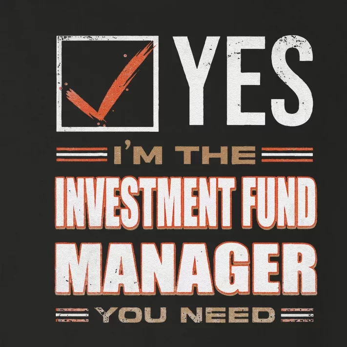 Retro Profession IM The Investment Fund Manager Toddler Long Sleeve Shirt