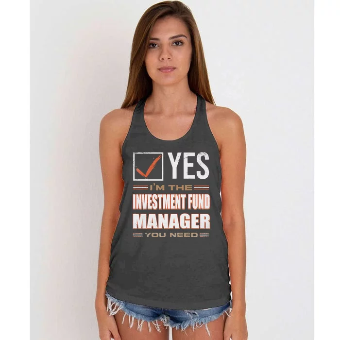 Retro Profession IM The Investment Fund Manager Women's Knotted Racerback Tank