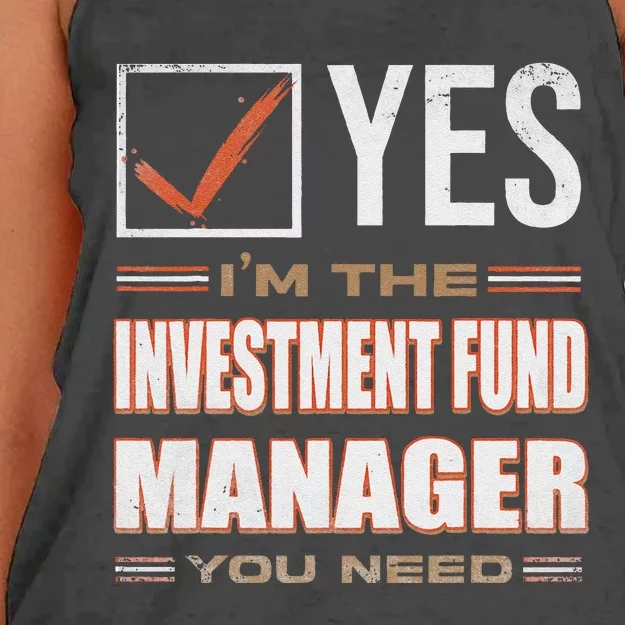 Retro Profession IM The Investment Fund Manager Women's Knotted Racerback Tank