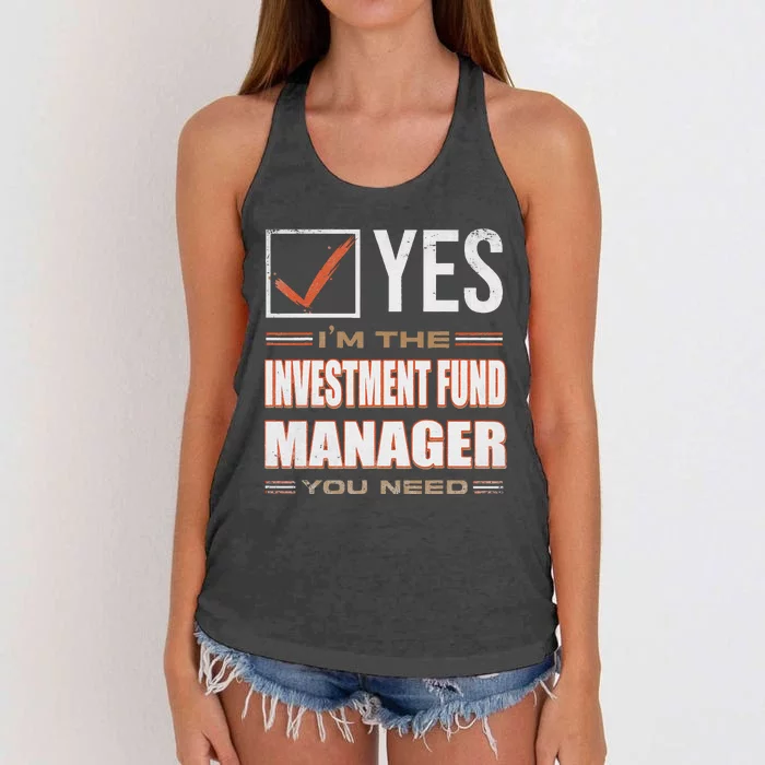 Retro Profession IM The Investment Fund Manager Women's Knotted Racerback Tank