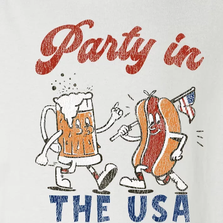 Retro Party In The Usa Beer Hot Dog Lover Toddler Long Sleeve Shirt