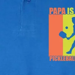 Retro Papa Is My Name Pickleball Is My Game FatherS Day Great Gift Softstyle Adult Sport Polo