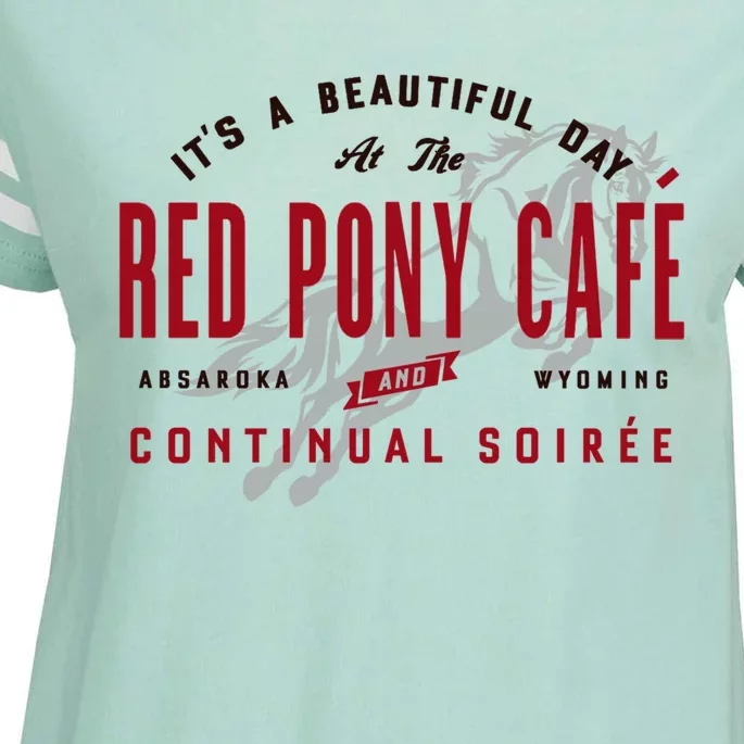 Red Pony It Is a Beautiful Day Enza Ladies Jersey Football T-Shirt