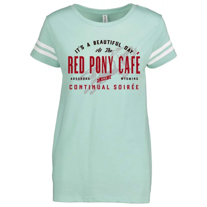 Red Pony It Is a Beautiful Day Enza Ladies Jersey Football T-Shirt