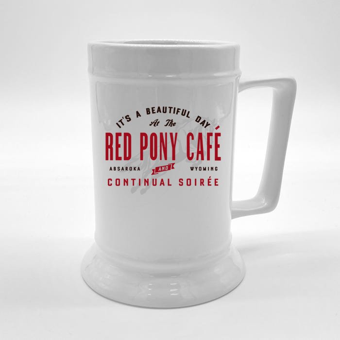 Red Pony It Is a Beautiful Day Front & Back Beer Stein