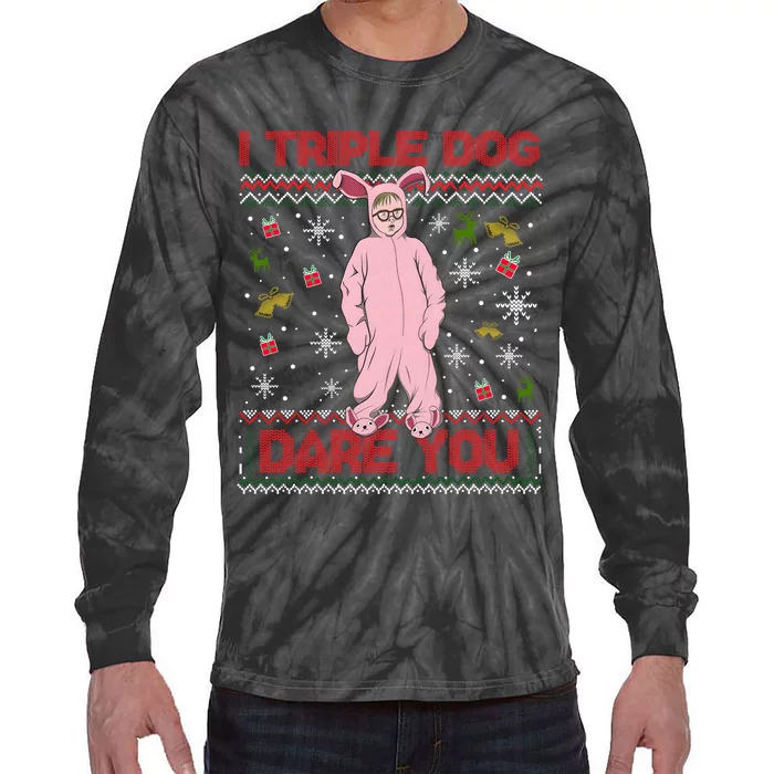 Ralphie Parker I Triple Dog Dare You Movie Quotes Christmas Tie-Dye Long Sleeve Shirt