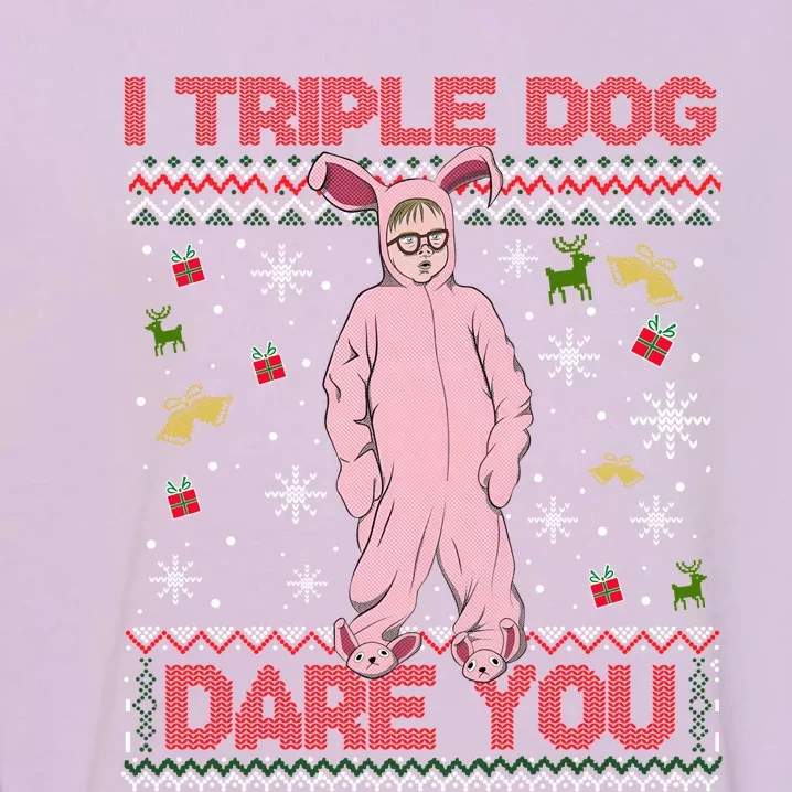 Ralphie Parker I Triple Dog Dare You Movie Quotes Christmas Garment-Dyed Sweatshirt