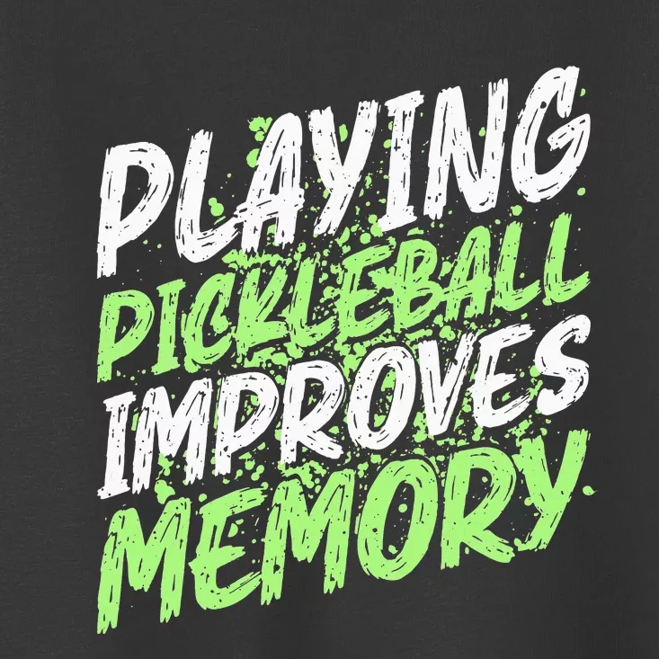 Retro Pickleball Improves Memory Dink Player Toddler T-Shirt