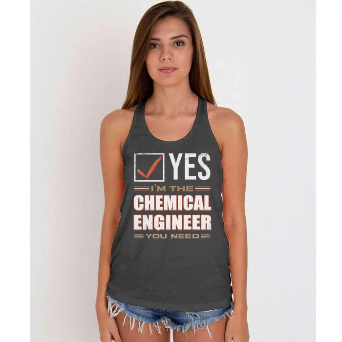 Retro Profession IM The Chemical Engineer Women's Knotted Racerback Tank