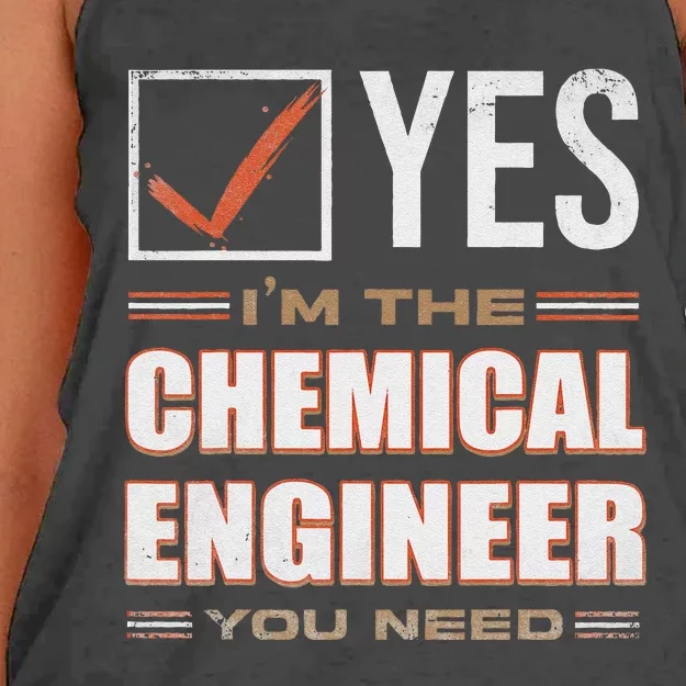 Retro Profession IM The Chemical Engineer Women's Knotted Racerback Tank