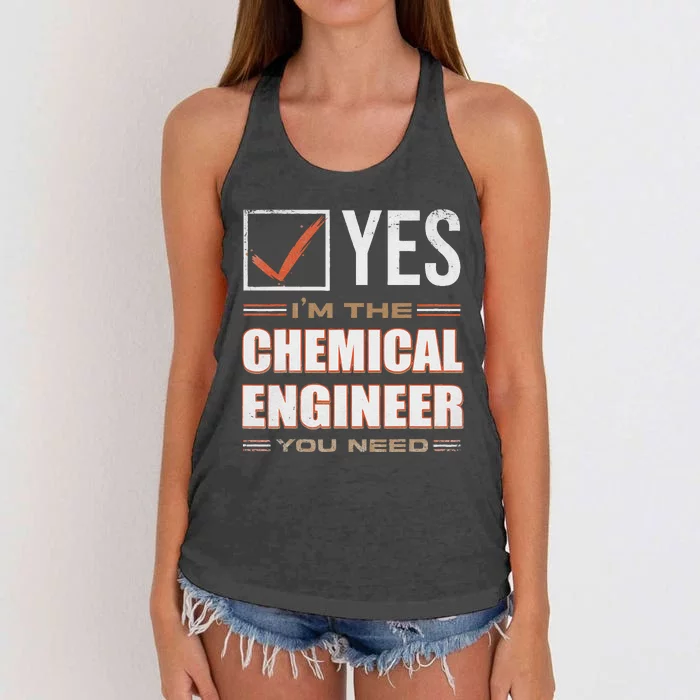 Retro Profession IM The Chemical Engineer Women's Knotted Racerback Tank