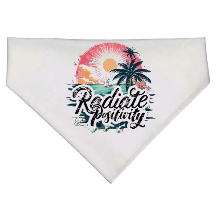 Radiate Positivity Inspirational USA-Made Doggie Bandana