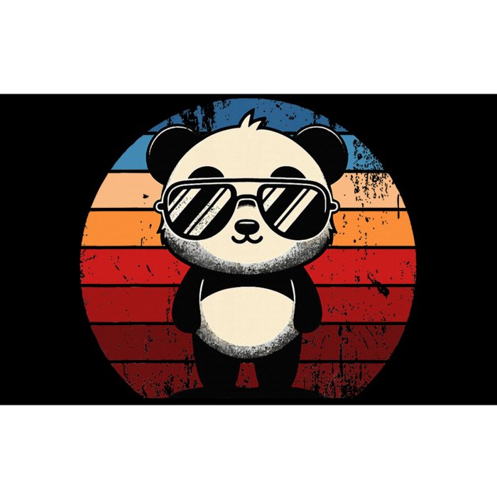 Retro Panda In Sunglasses Bbq Pool Party Funny Panda Bumper Sticker