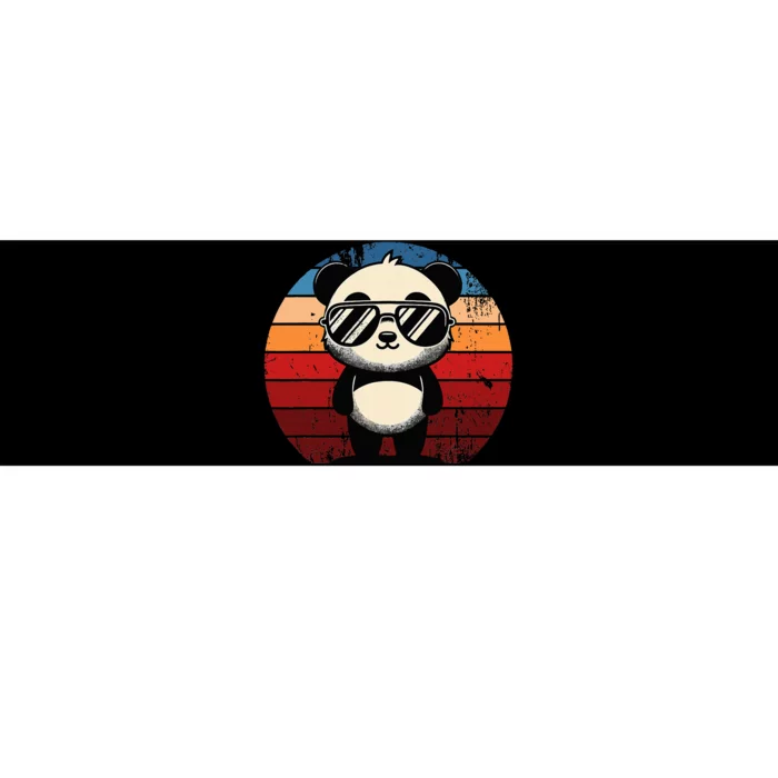 Retro Panda In Sunglasses Bbq Pool Party Funny Panda Bumper Sticker