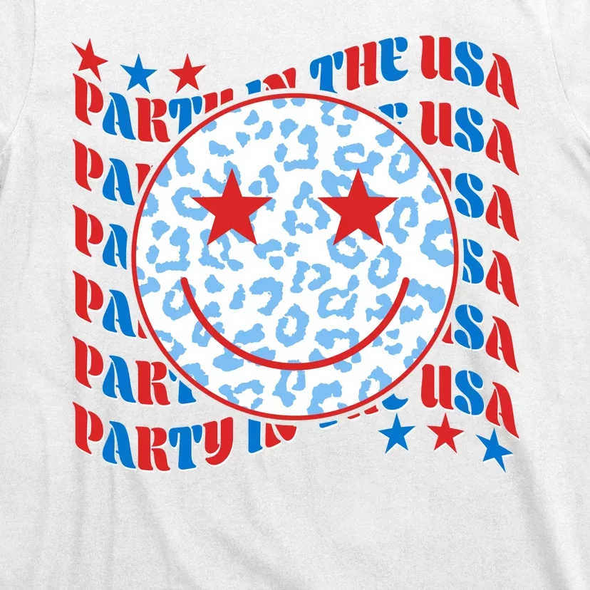 Retro Party In The USA Emoji Smiley T-Shirt