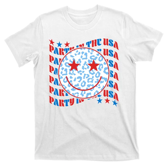 Retro Party In The USA Emoji Smiley T-Shirt