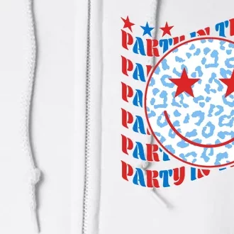 Retro Party In The USA Emoji Smiley Full Zip Hoodie