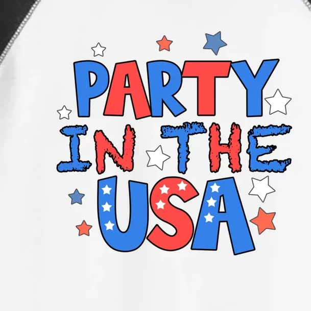 Retro Party In The Usa 4th Of July Clothing Cool Gift Toddler Fine Jersey T-Shirt