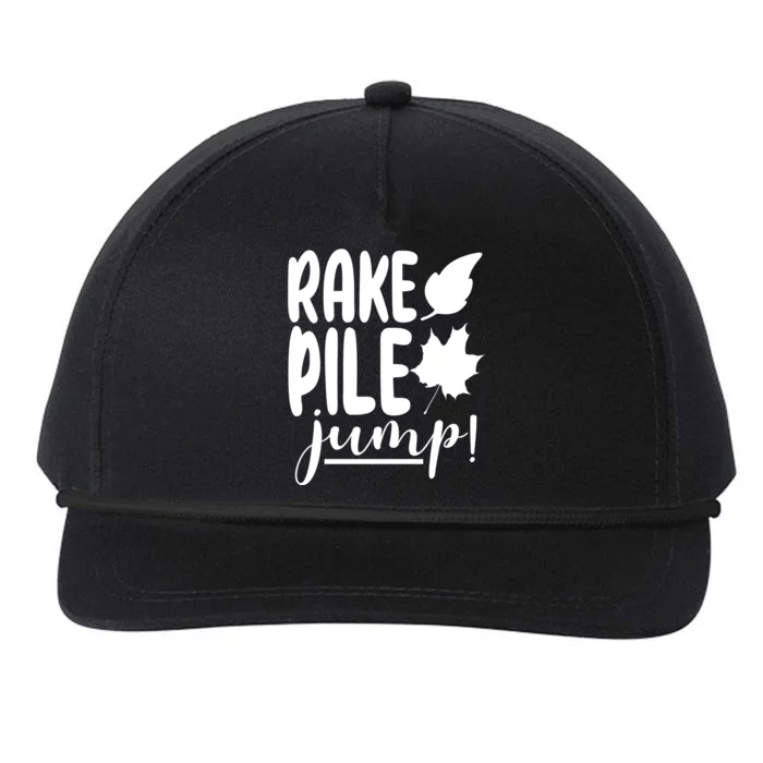 Rake Pile Jump Fall Lover Snapback Five-Panel Rope Hat