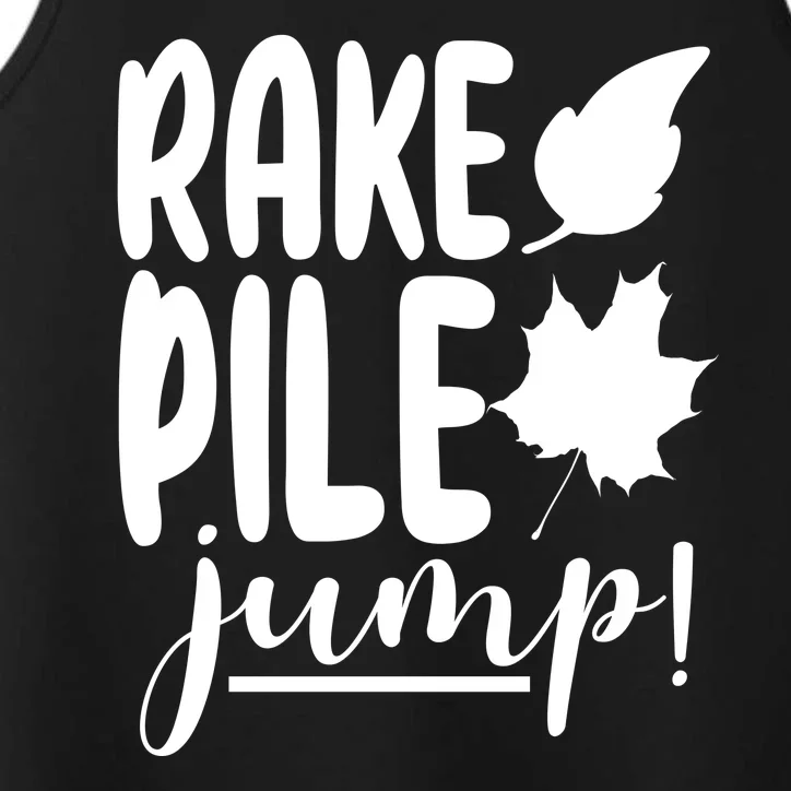 Rake Pile Jump Fall Lover Performance Tank