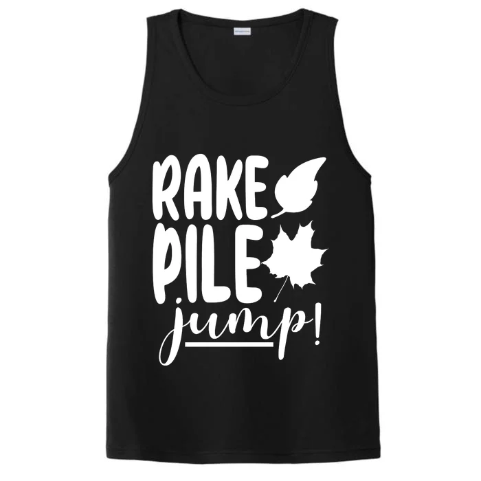 Rake Pile Jump Fall Lover Performance Tank