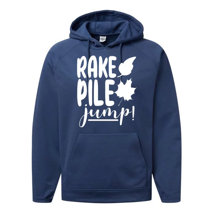 Rake Pile Jump Fall Lover Performance Fleece Hoodie