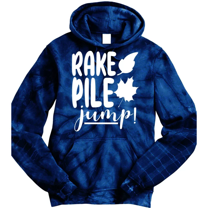 Rake Pile Jump Fall Lover Tie Dye Hoodie