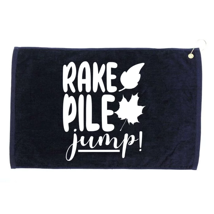 Rake Pile Jump Fall Lover Grommeted Golf Towel