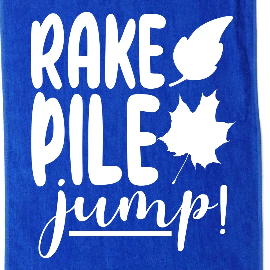 Rake Pile Jump Fall Lover Platinum Collection Golf Towel