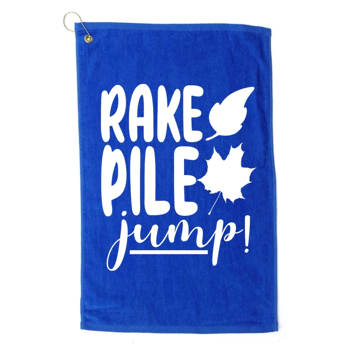 Rake Pile Jump Fall Lover Platinum Collection Golf Towel