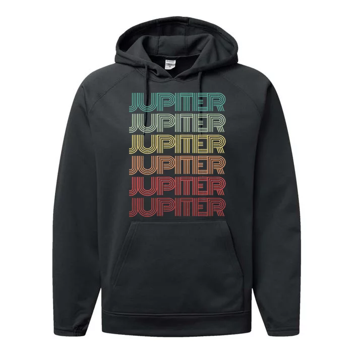 Retro Planet JUPITER Science Crew Astronomy Team Space Performance Fleece Hoodie