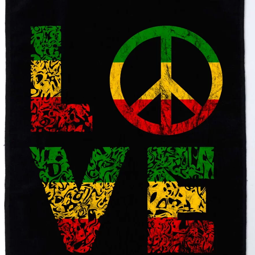 Reggae Peace Love Hippie Rasta Reggae Music Jamaica Platinum Collection Golf Towel