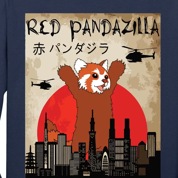 Red Panda Lover, Funny Red Pandazilla Long Sleeve Shirt