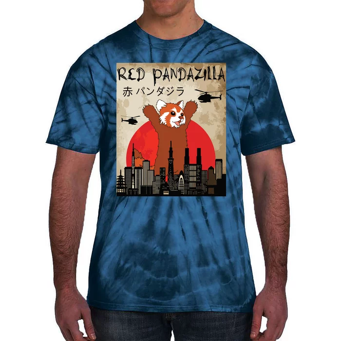 Red Panda Lover, Funny Red Pandazilla Tie-Dye T-Shirt
