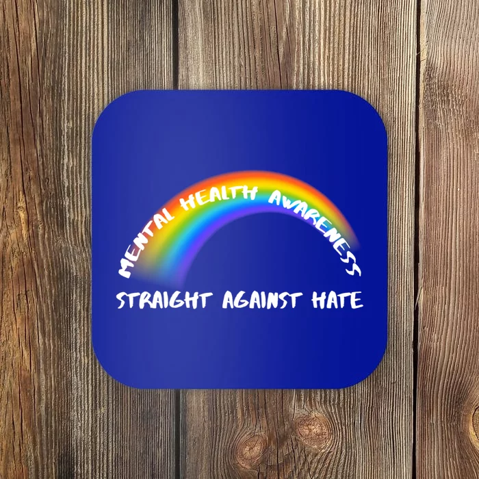 Rainbow Pride Lgbtq Straight Against Hate Gift Coaster