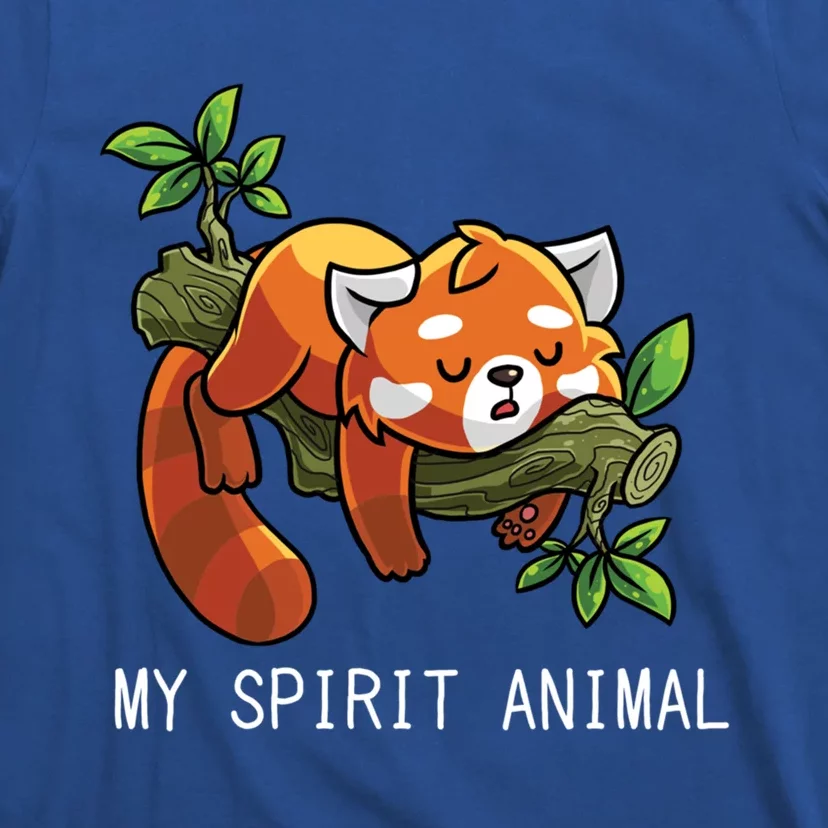 Red Panda Lazy Spirit Animal Gift T-Shirt