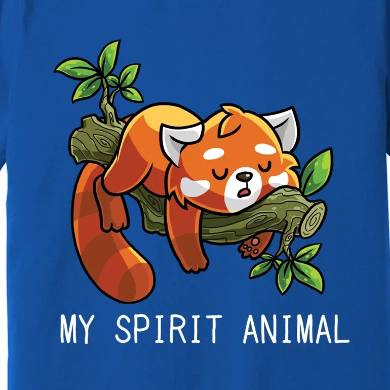 Red Panda Lazy Spirit Animal Gift Premium T-Shirt