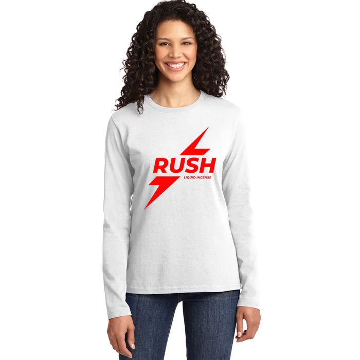 Rush Poppers Liquid Incense The Original Gay Bottom Ladies Long Sleeve Shirt