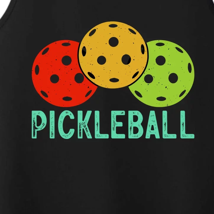 Retro Pickleball Logo Performance Tank