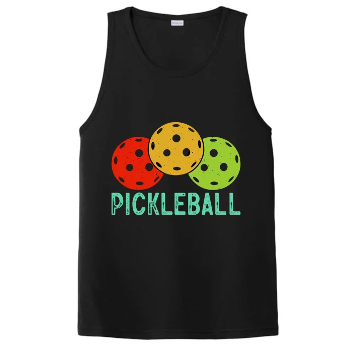 Retro Pickleball Logo Performance Tank