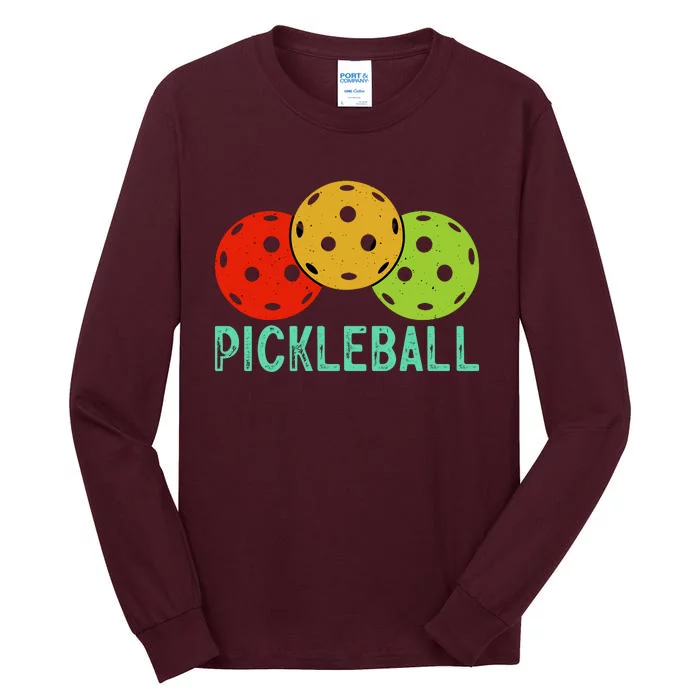 Retro Pickleball Logo Tall Long Sleeve T-Shirt