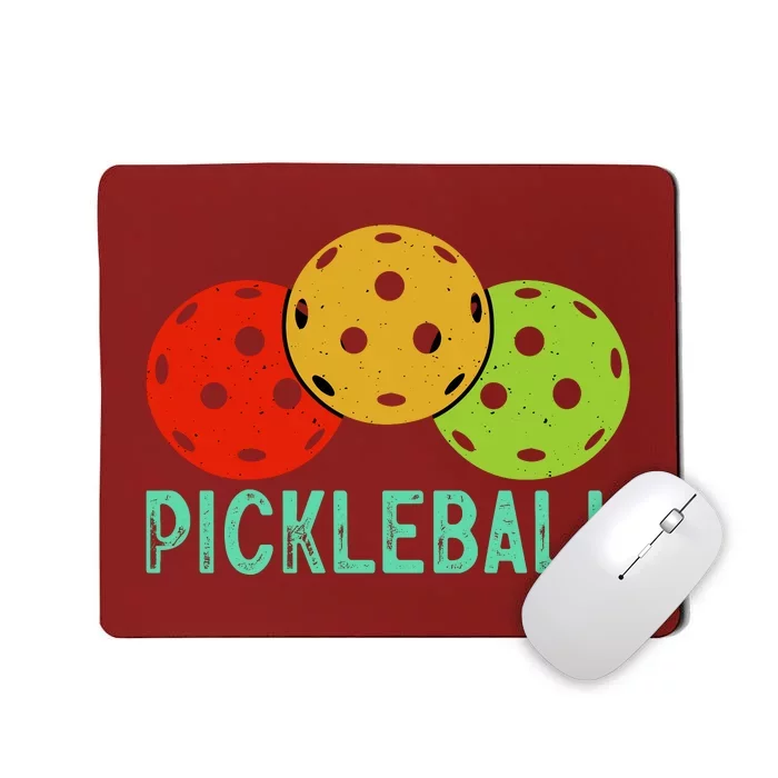 Retro Pickleball Logo Mousepad