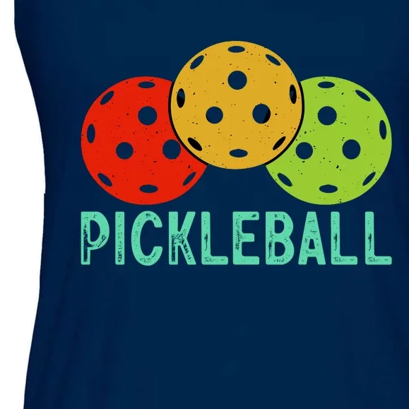 Retro Pickleball Logo Ladies Essential Flowy Tank