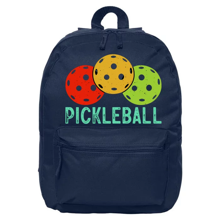 Retro Pickleball Logo 16 in Basic Backpack