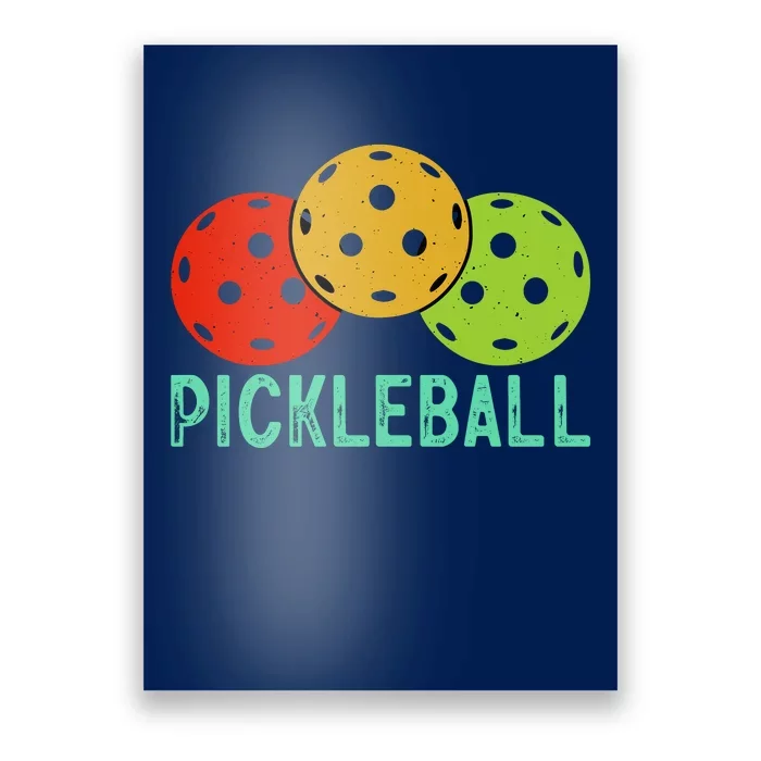 Retro Pickleball Logo Poster