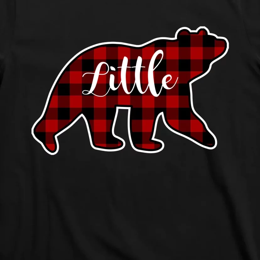 Red Plaid Little Bear Matching Family Group Gift T-Shirt