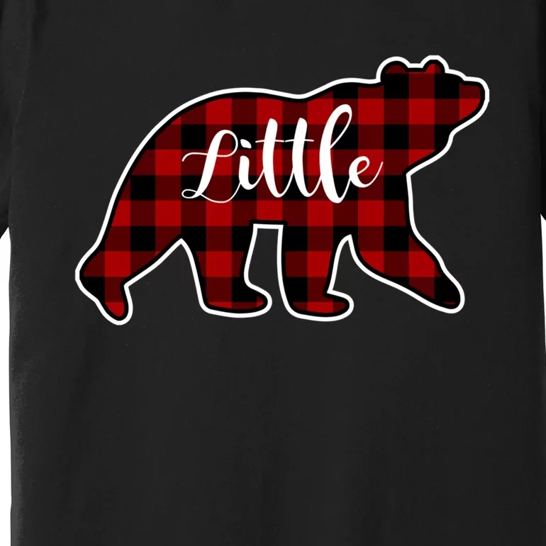 Red Plaid Little Bear Matching Family Group Gift Premium T-Shirt