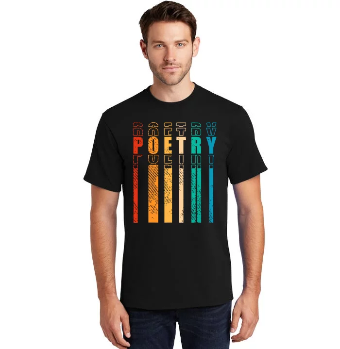 Retro Poetry Lyrics Literature Vintage Poet Tall T-Shirt