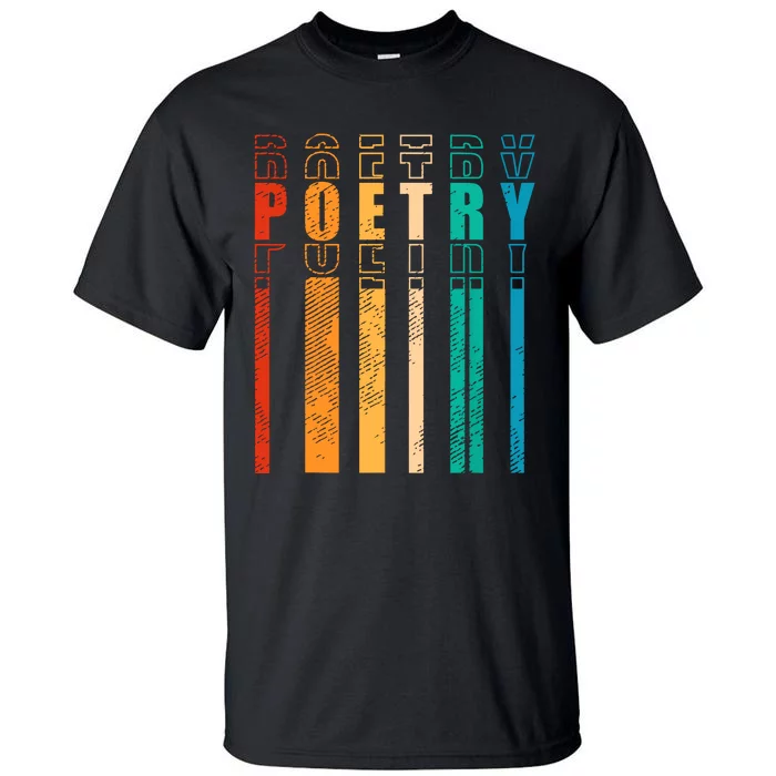 Retro Poetry Lyrics Literature Vintage Poet Tall T-Shirt